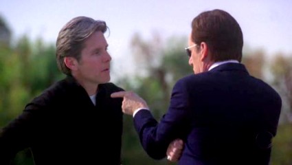 James Woods makes his point to Gary Cole in Shark